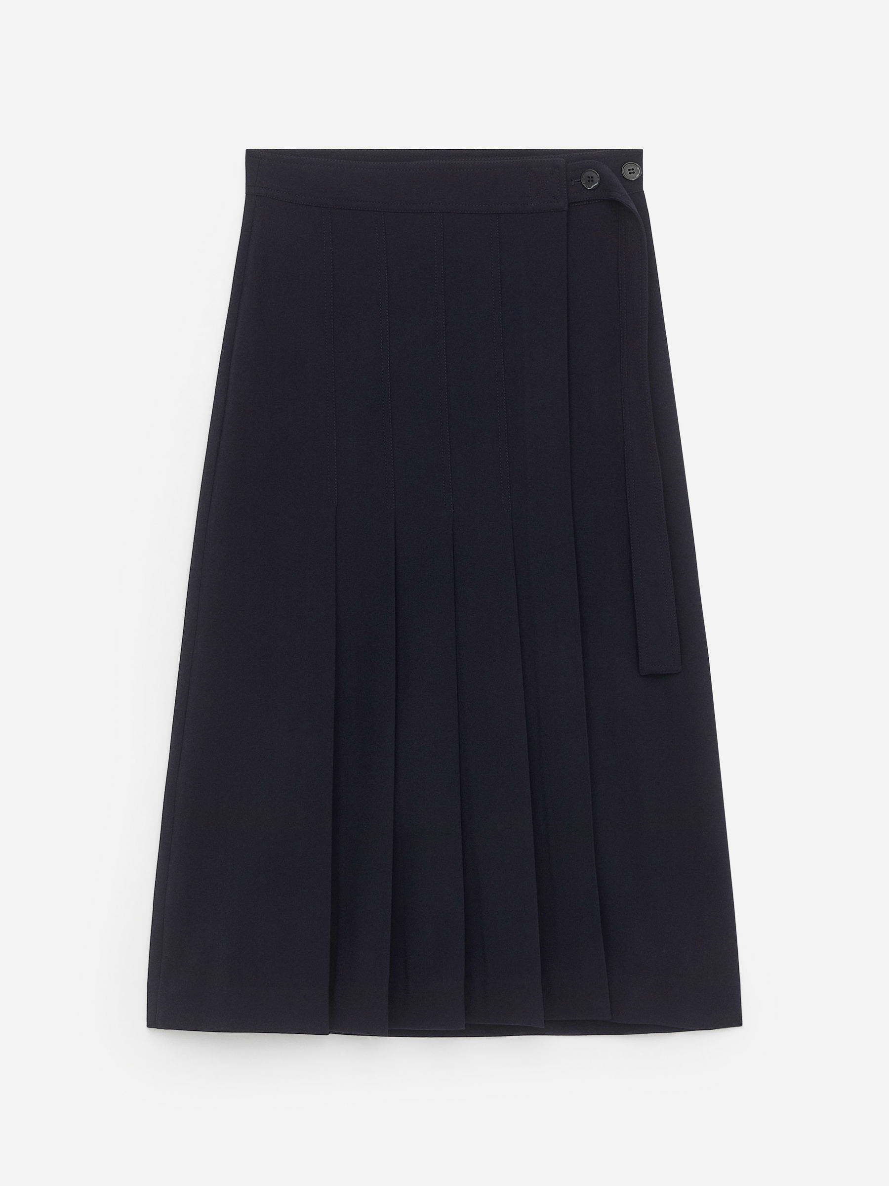 Pleated Wool-Blend Skirt – Dark Blue – Women – Arket Gb