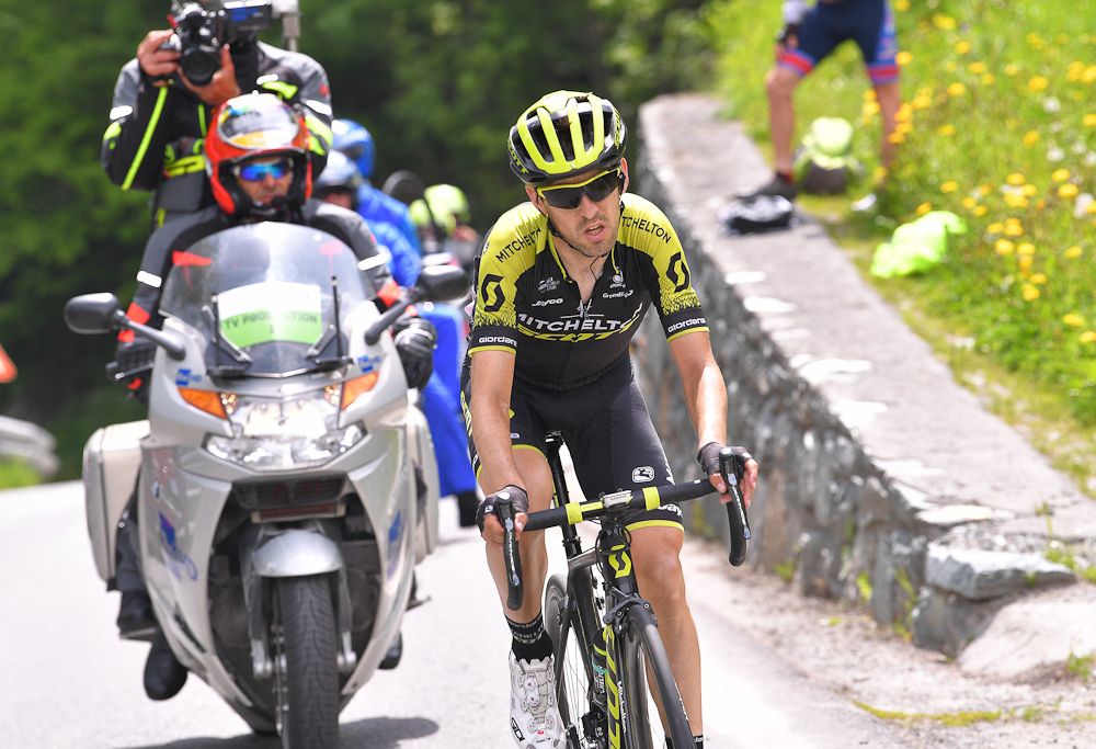 Mikel Nieve rides to victory during stage 20 of the Giro d'Italia