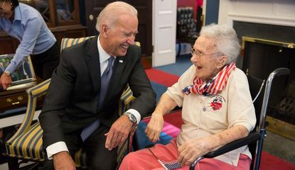 Lucy Coffey with Vice President Joe Biden.