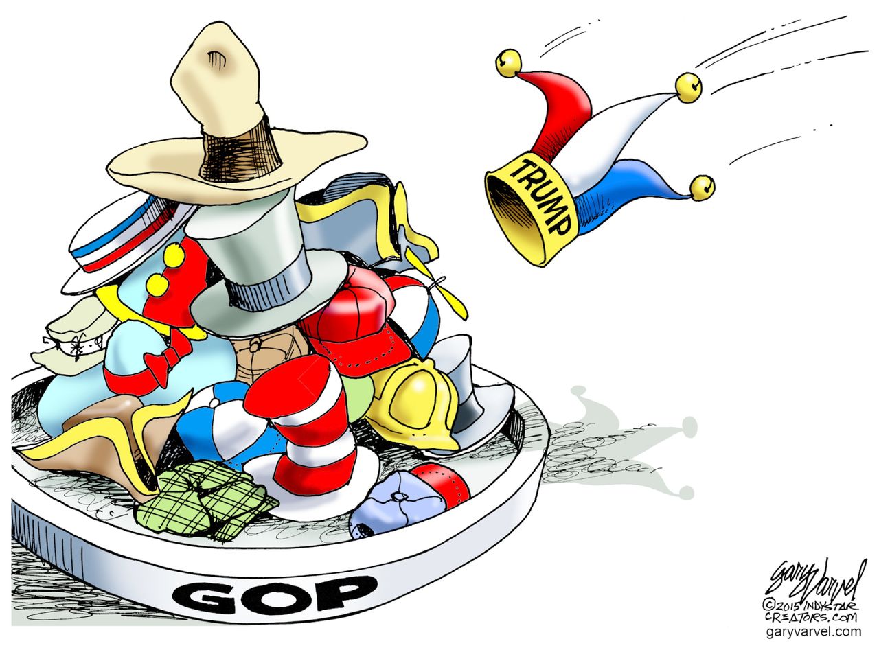 Political cartoon U.S. GOP 2016