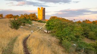 Broadway Tower on the Cotswold Way in England