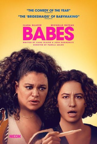 Movie poster for Babes with Michelle Buteau and Ilana Glazer
