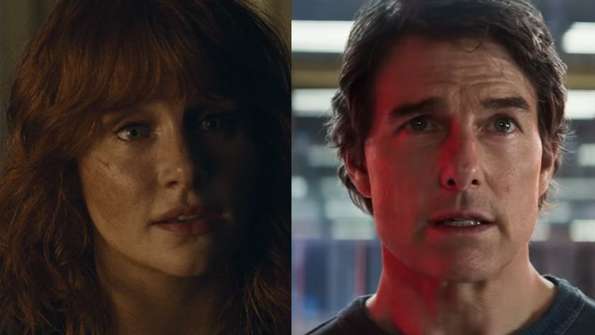 Bryce Dallas Howard pleading eyes in Jurassic World Dominion (2022), Tom Cruise urging on for one more mission in Mission Impossible:Final Reckoning (2025)