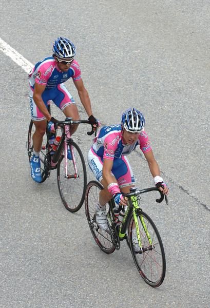 Damiano Cunego and Gilberto Simoni (Lampre-Farnese Vini)