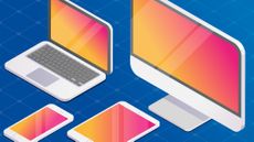 Isometric vector set of computer, laptop, tablet pc and smart-phone