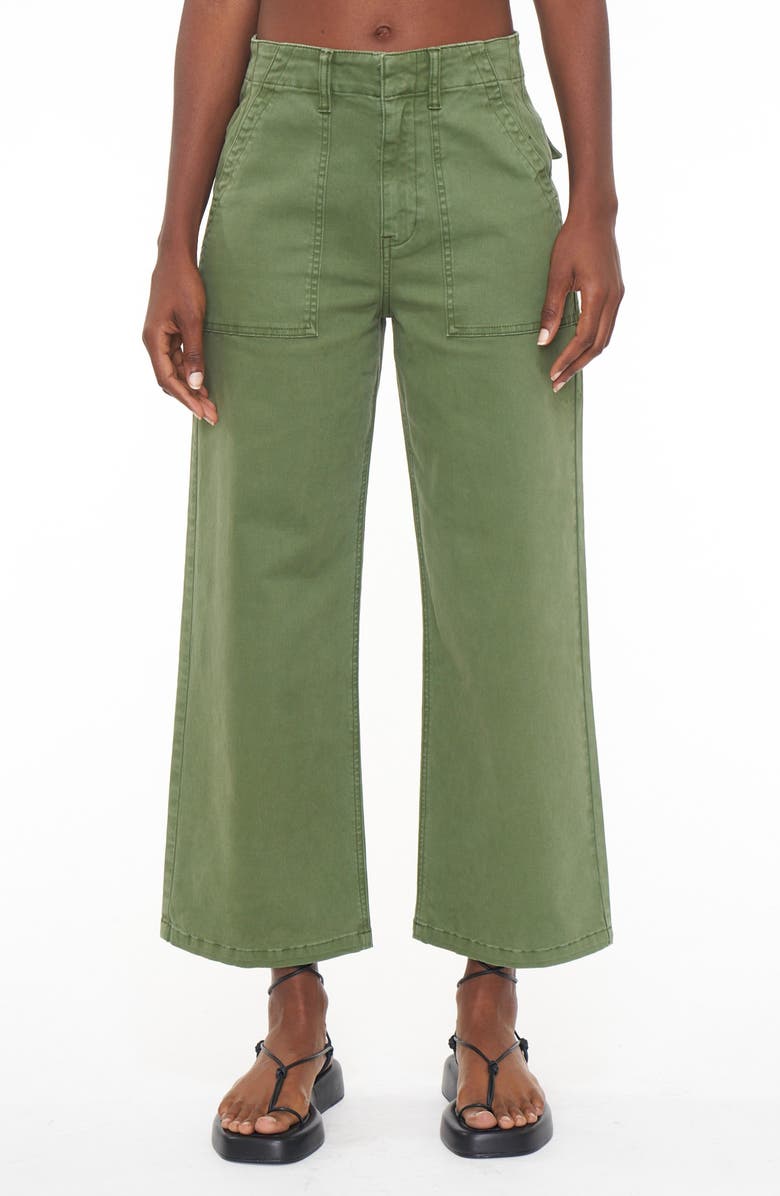 Sophia Stretch Cotton Ankle Wide Leg Pants