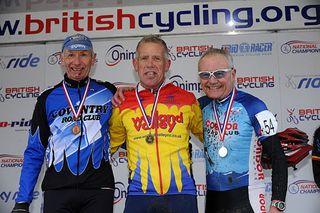 Veterans 65-70+ podium, Cyclo-Cross National Championships 2011