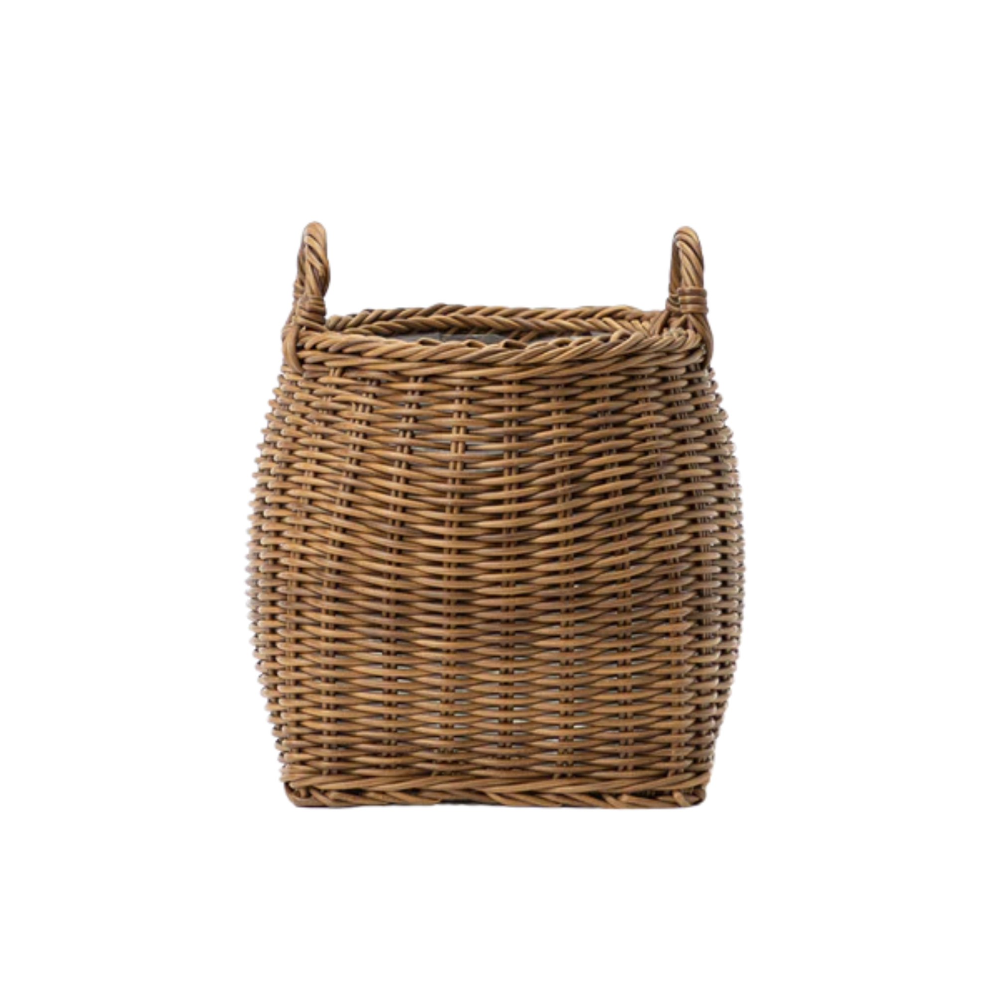 rattan outdoor planter with handles