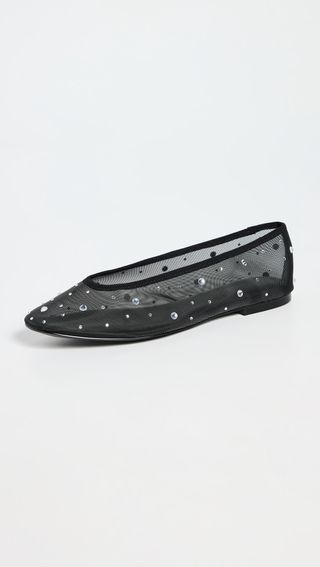 Diamond Mesh Ballet Flats