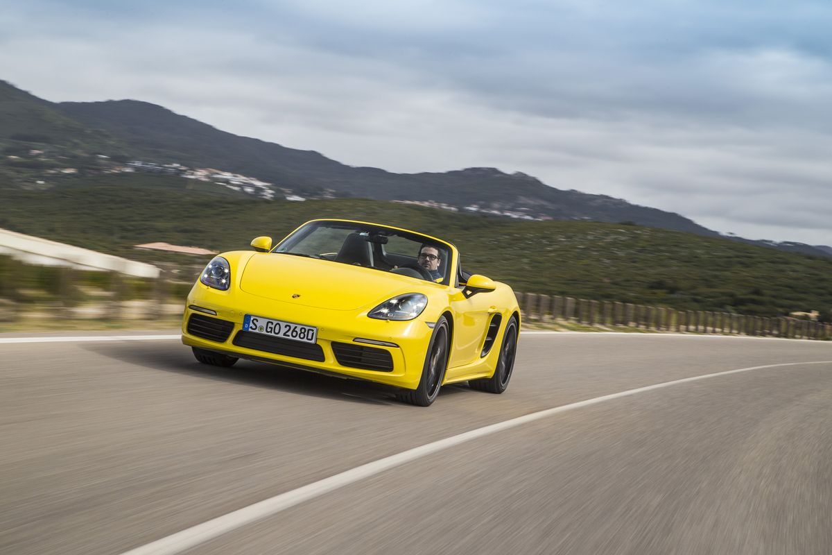 Porsche 718 Boxster driving shot