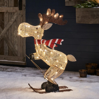 Skiing Moose Outdoor Christmas Figure: was £139 now £89 at Lights4fun