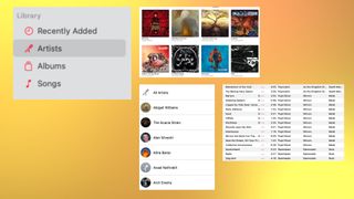 Apple Music library screenshots
