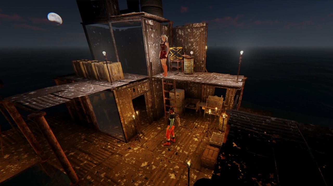 An image from flooded world survival game Sunkenland