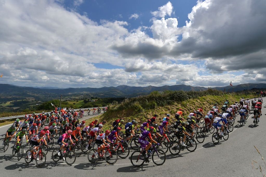 The peloton on stage 13 of the Vuelta a Espa&ntilde;a