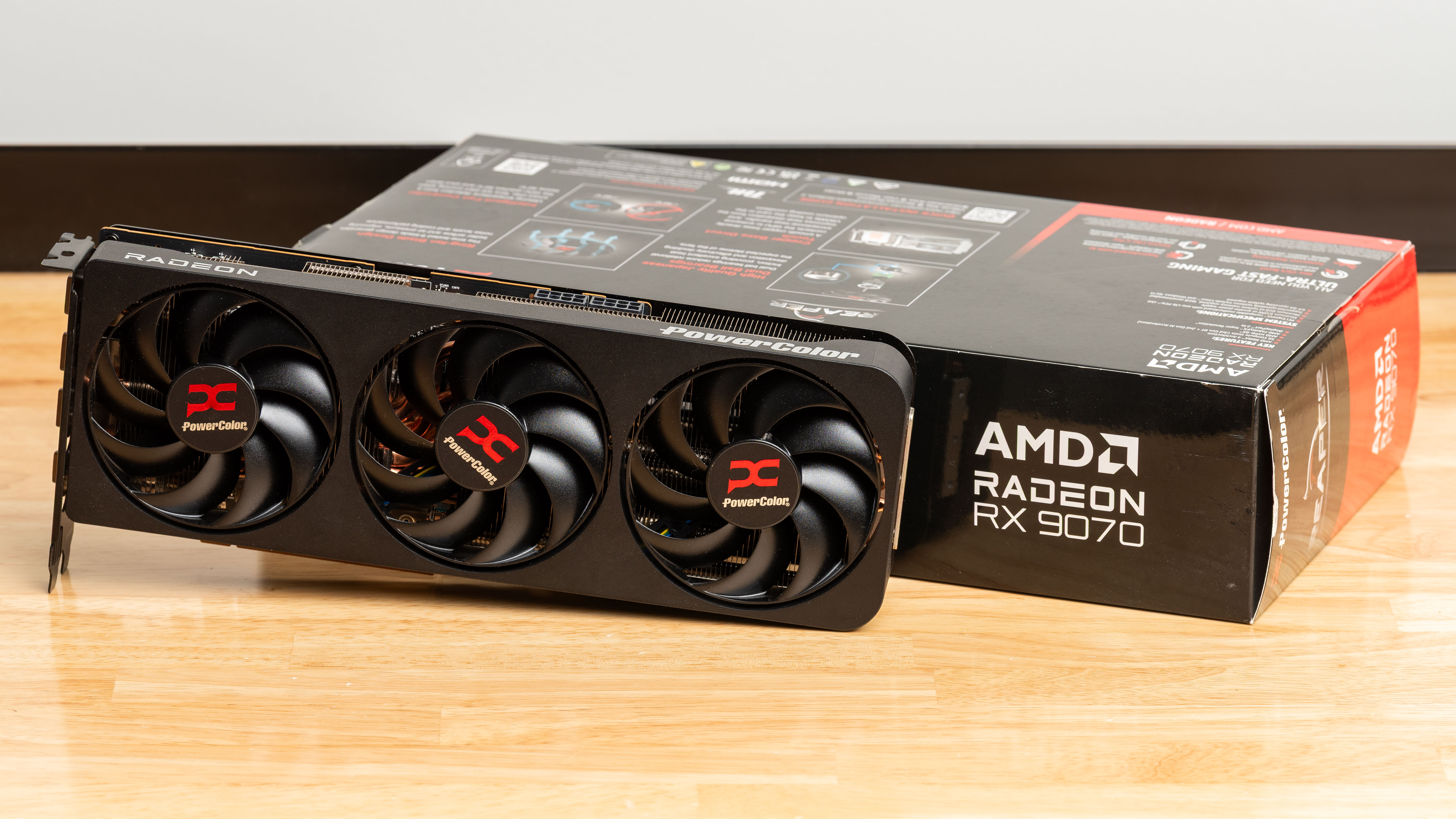 A Radeon RX 9070 graphics card