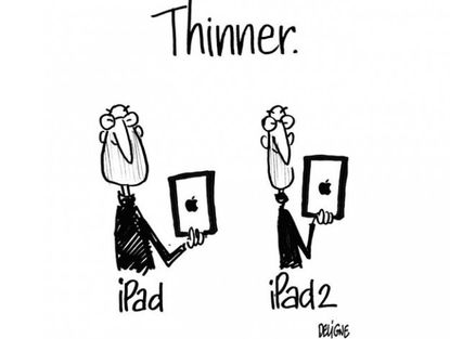 Steve Jobs and the iPad 2: Too similar?