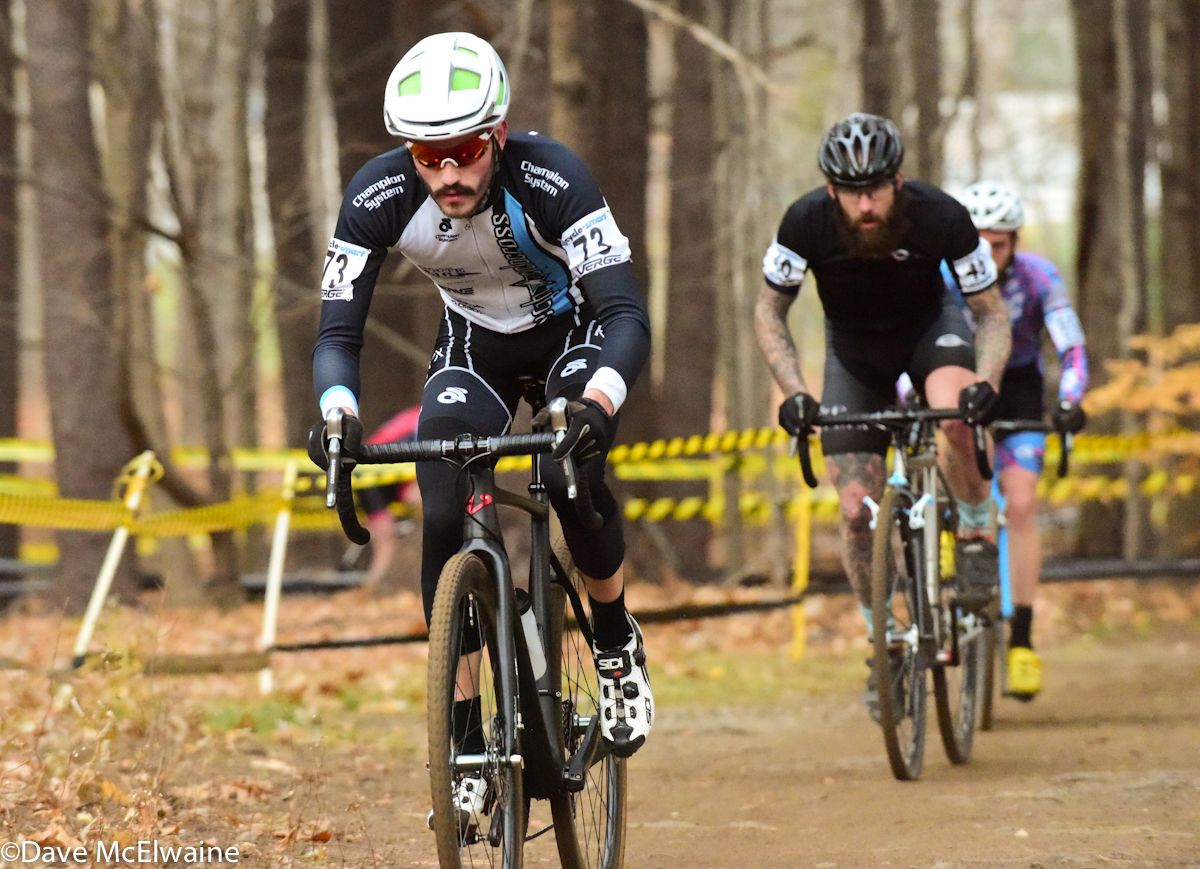 Jesse Keough (Keough Cyclocross) finishing up lap four