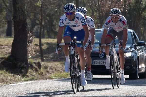 The three-man break of Arthur Vichot, Dimitri Le Boulch and Benjamin Giraud.