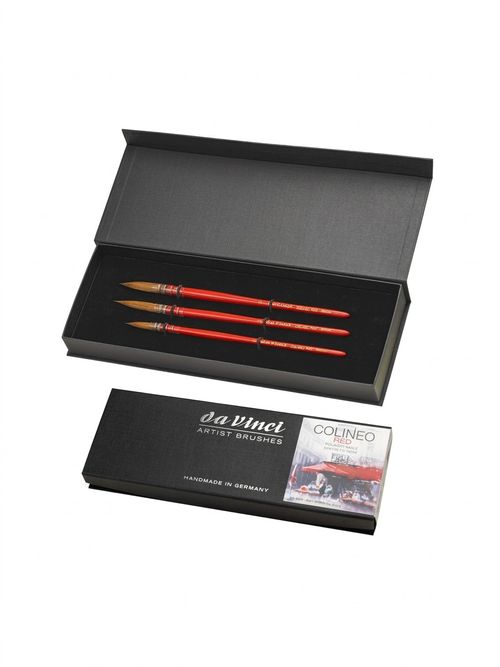 Da Vinci Colineo Red Watercolour Brushes (Set of 3)