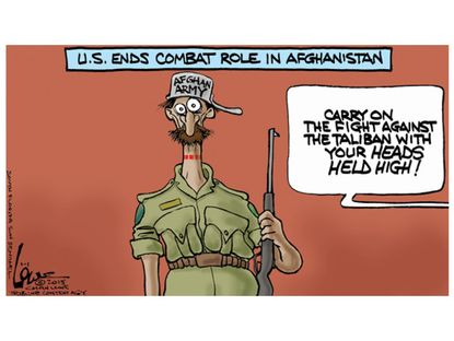 Editorial cartoon Afghanistan world U.S.