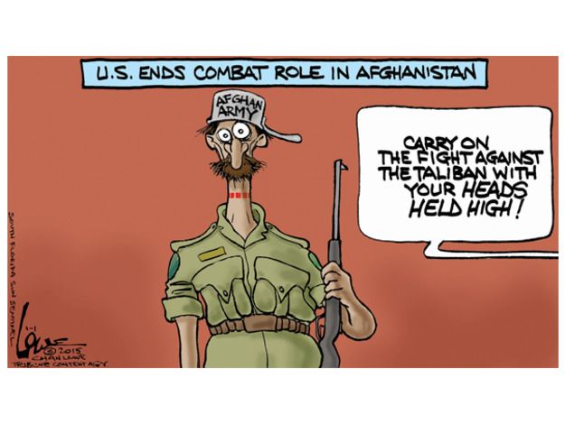 Editorial cartoon Afghanistan world U.S.