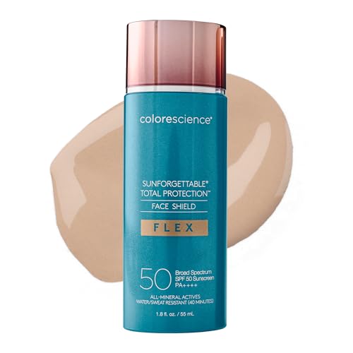 Colorescience Flex Tinted Mineral Sunscreen Spf 50, Tone-Adapting Buildable Coverage With Zinc Oxide, Environmental Defense Against Blue Light &amp;amp; Pollution, for All Skin Tones, 1.8 Fl. Oz., Light