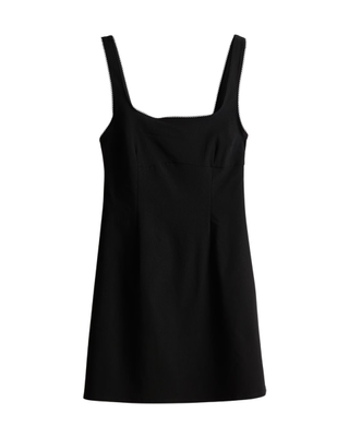 Picot-trimmed Jersey Dress