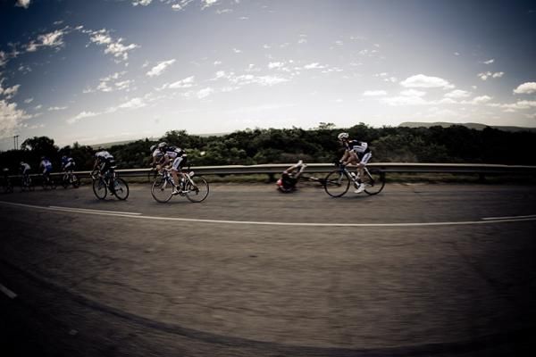 Dan Craven (Rapha Condor-Sharp) crashed but managed to finish the stage.