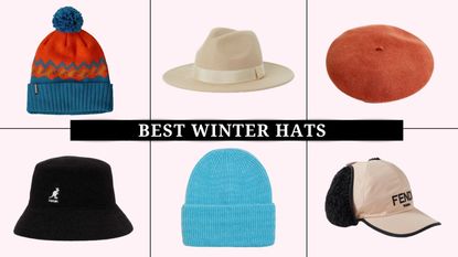 A collage of the best winter hats for women