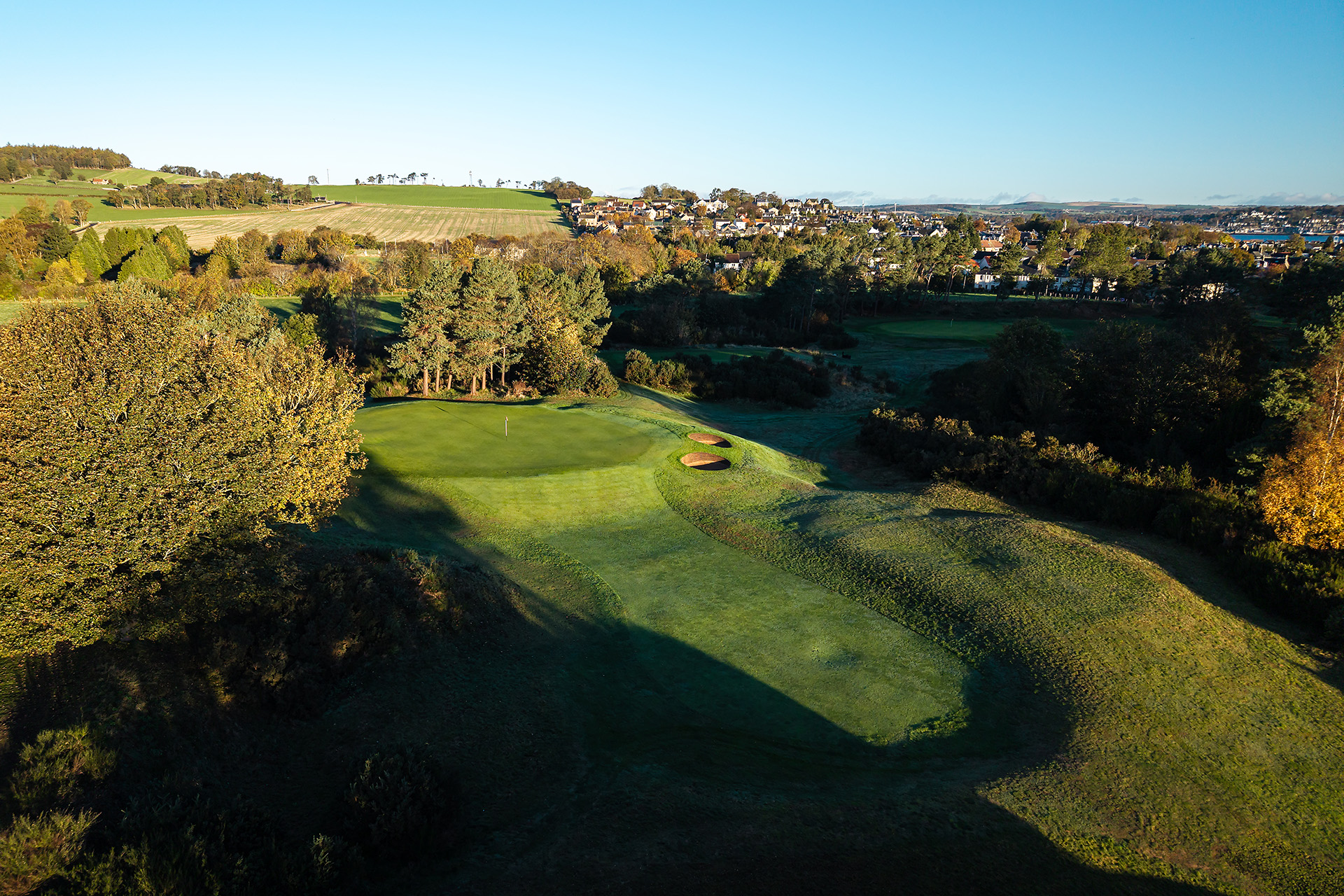 A hole at Scotscraig Golfing Club