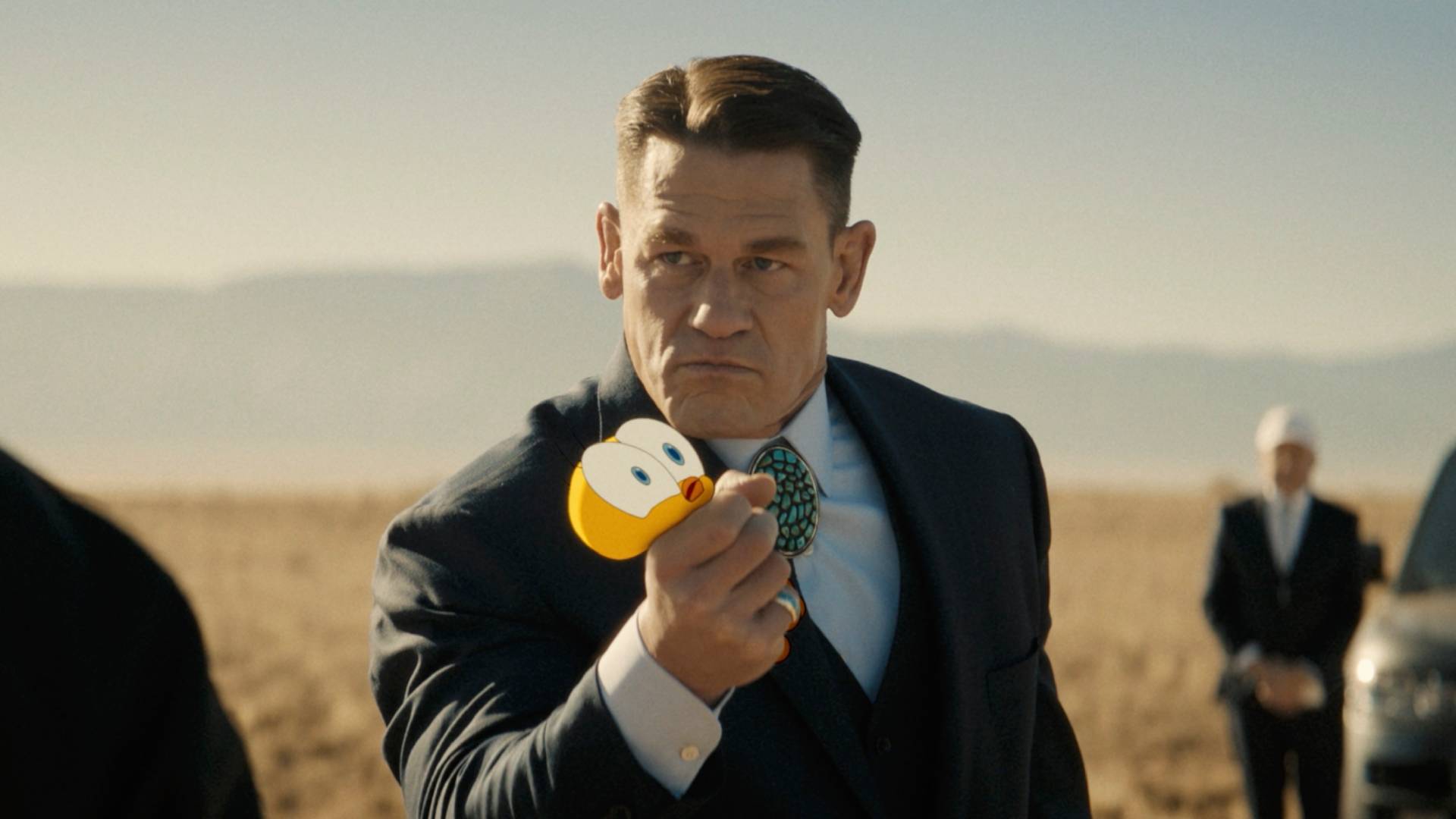John Cena squeezing Tweety in Coyote Vs ACME