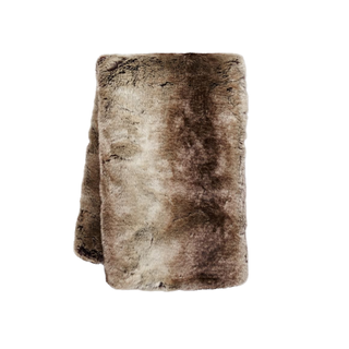Brown faux fur ombre throw