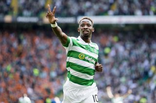 Celtic’s Moussa Dembele became the first player in 50 years to net an Old Firm league hat-trick