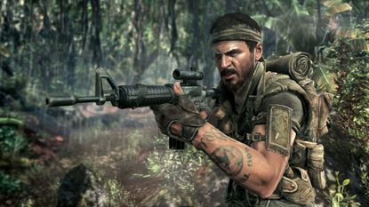 A soldier in a jungle setting and a bandana in Call of Duty: Black Ops