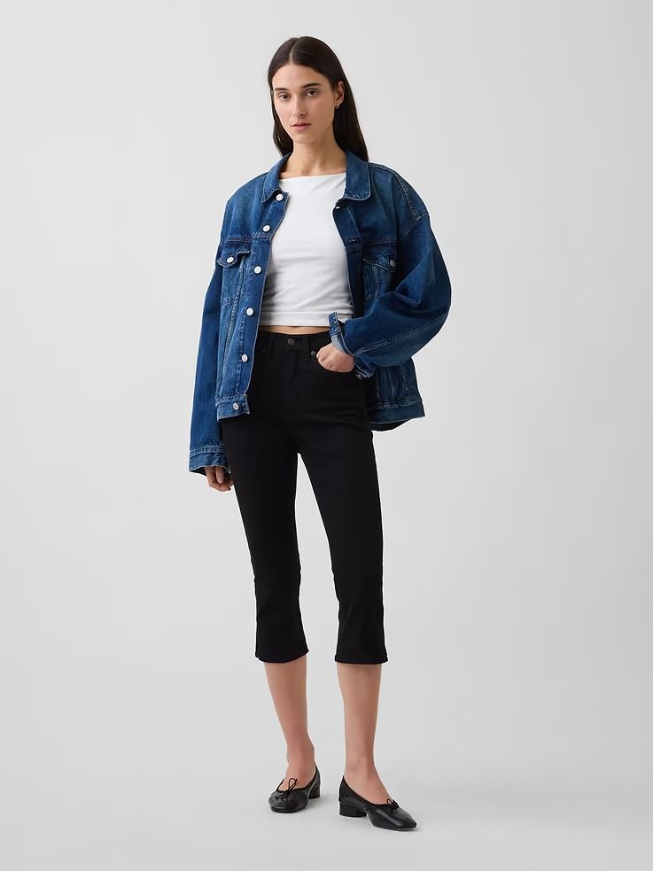 Gap, High Rise Cropped Capri Jeans