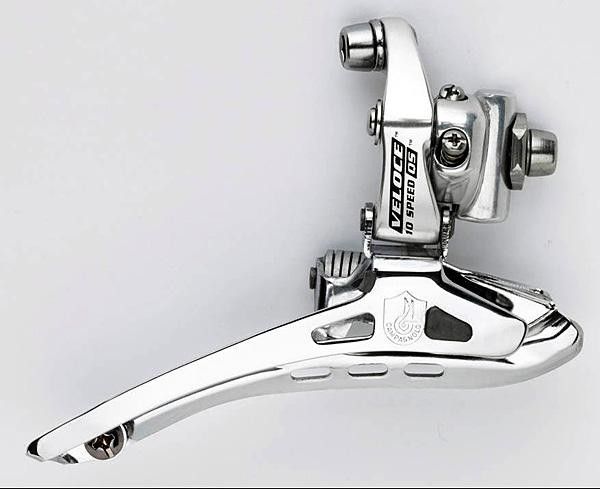 Veloce 10-speed double front derailleur.