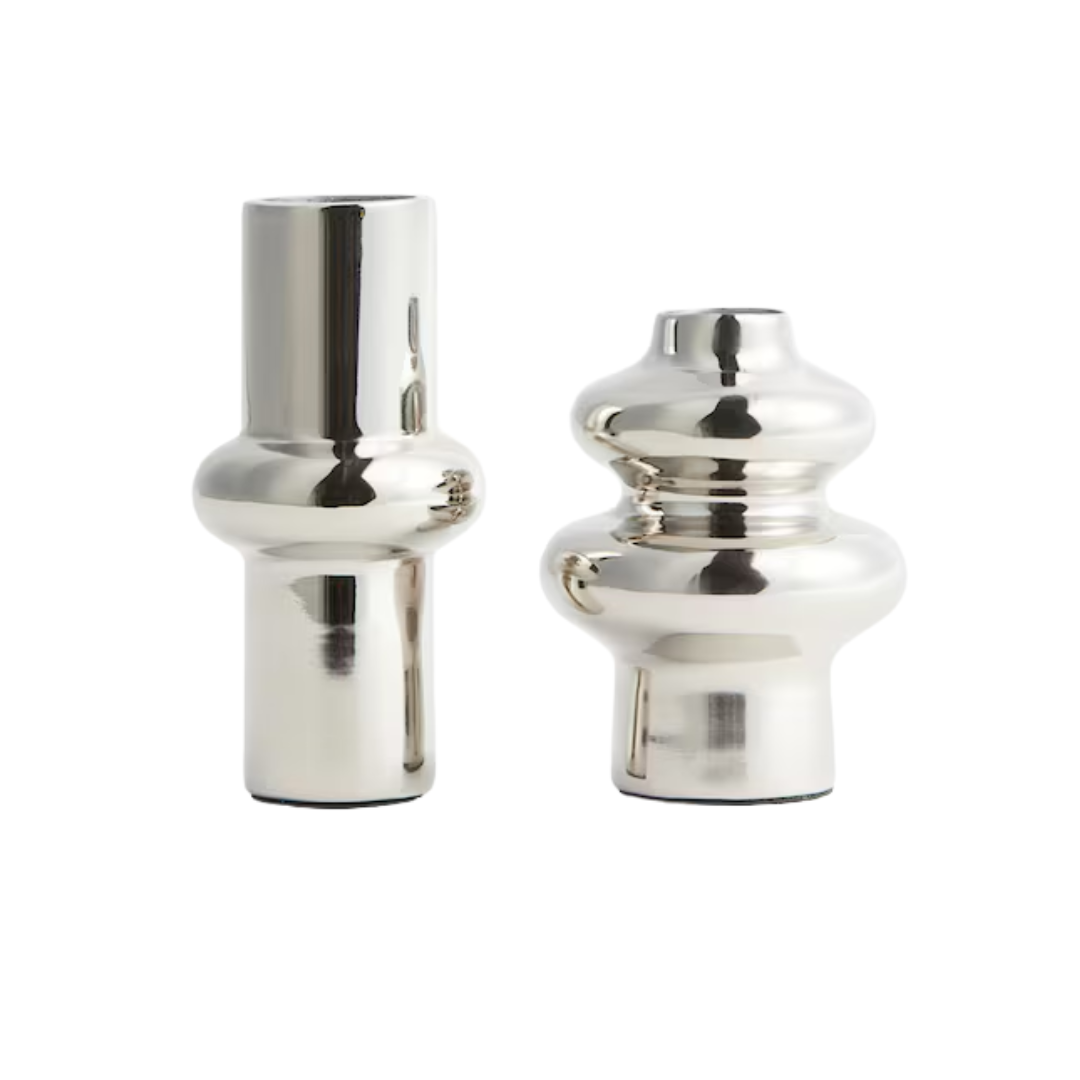 2-Pack Mini Metal Vases