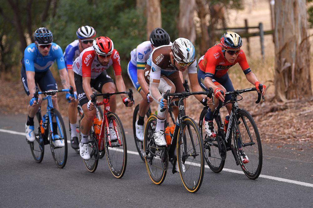 Benoit Cosnefory in the stage 4 breakaway at the Tour Down Under