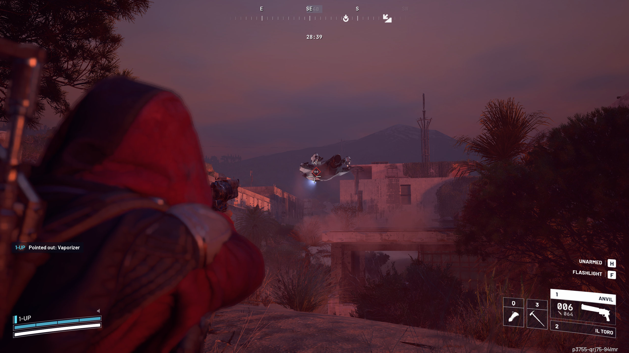 Arc Raiders Vaporizer Regulators: A player aiming at a Vaporizer in the distance on Buried City.