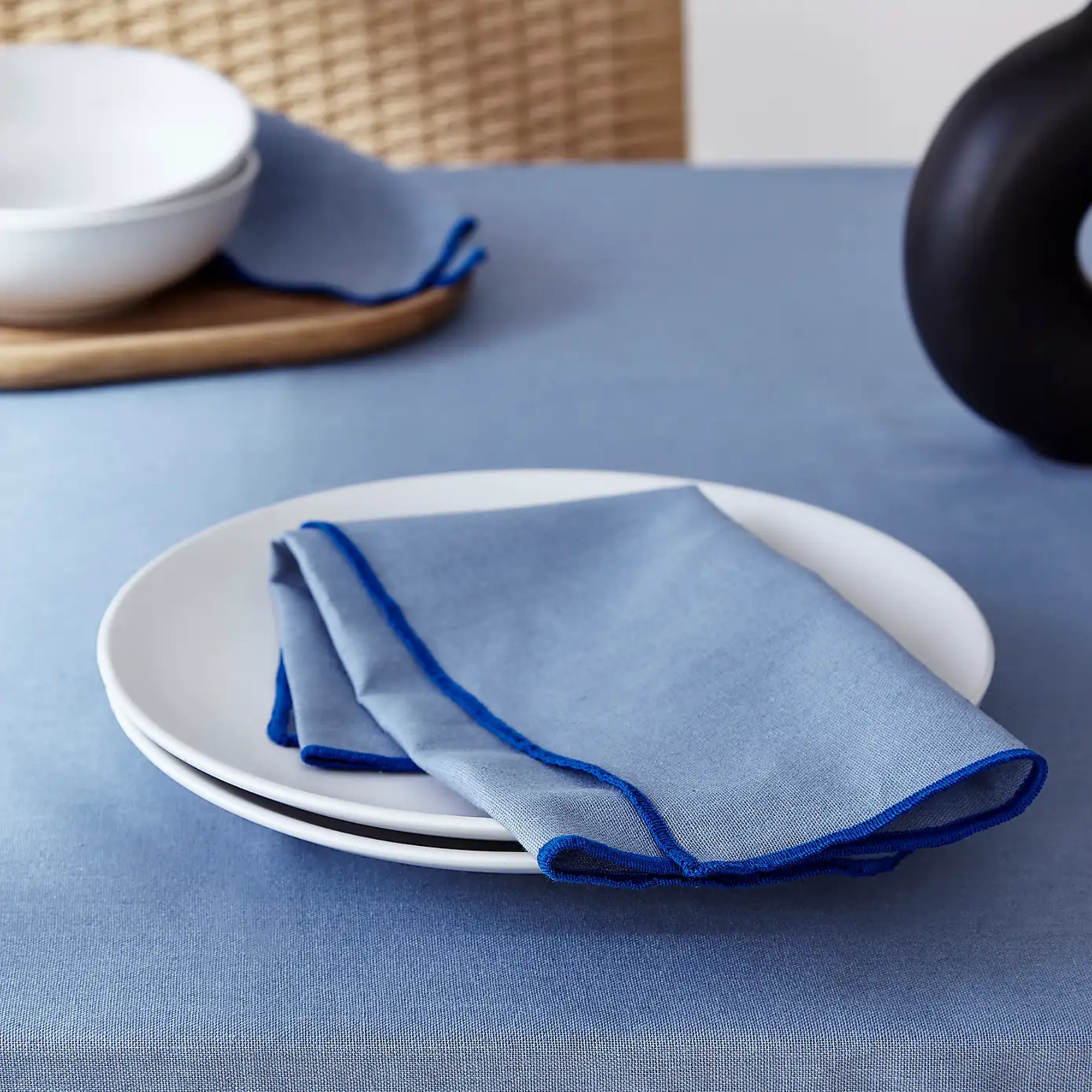 Dunelm Set of 4 Contrast Stitch Napkins