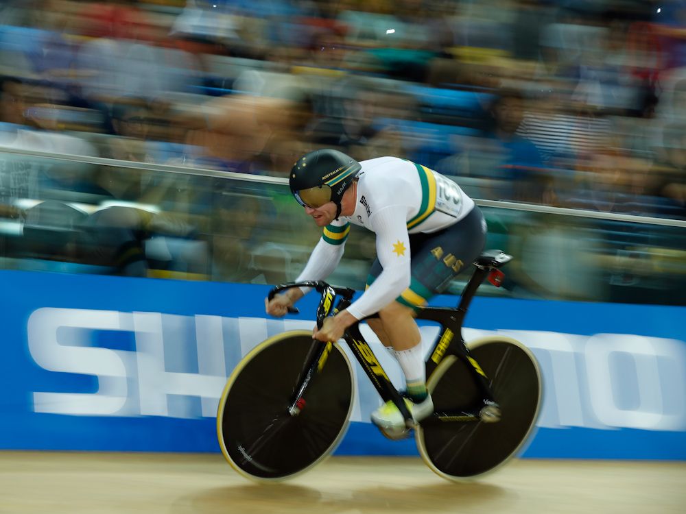 Patrick Constable of Australia competes in Men's Sprint Qualifying on Day 3 in 2017 UCI Track Cycling World Championships
