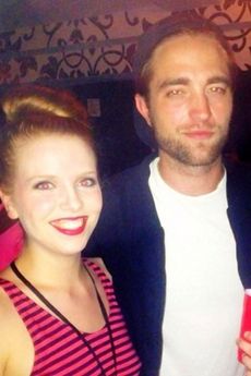 Robert Pattinson with fans at a Bjork concert