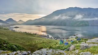 where not to camp: tents above Wast Water