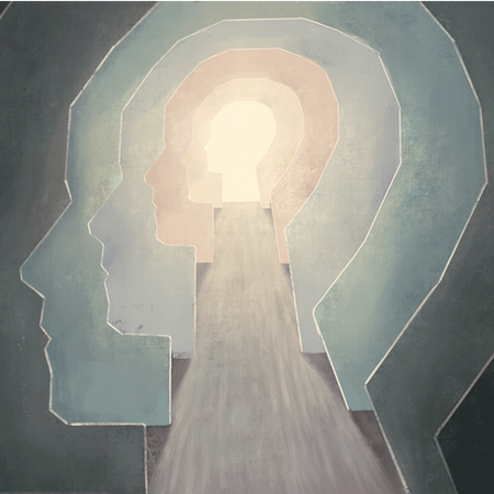 Brain , concept idea art of thinking, surreal portrait painting, conceptual artwork, 3d illustration