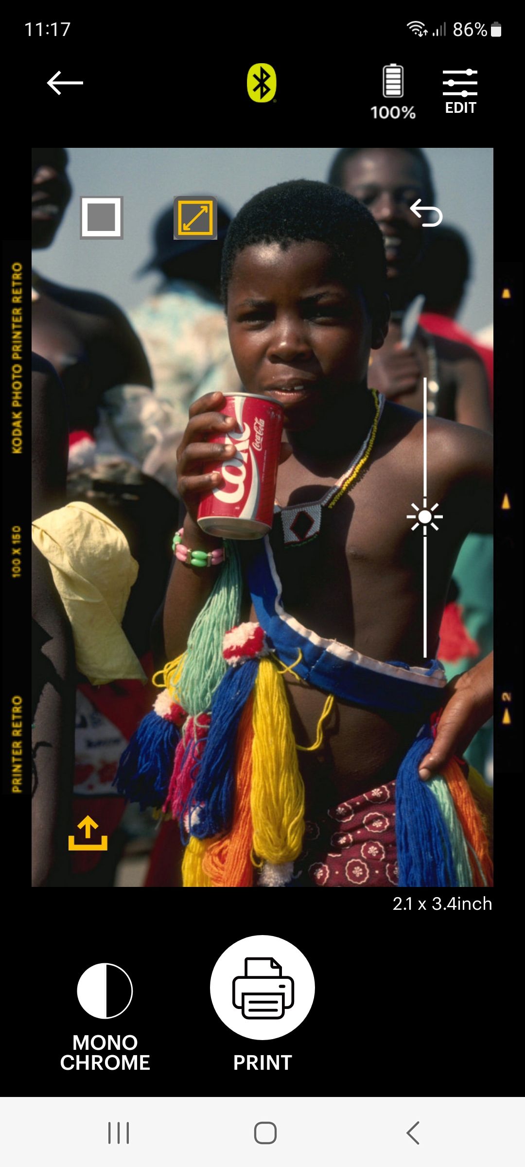 Kodak Mini 2 Retro mobile photo printer app screenshots