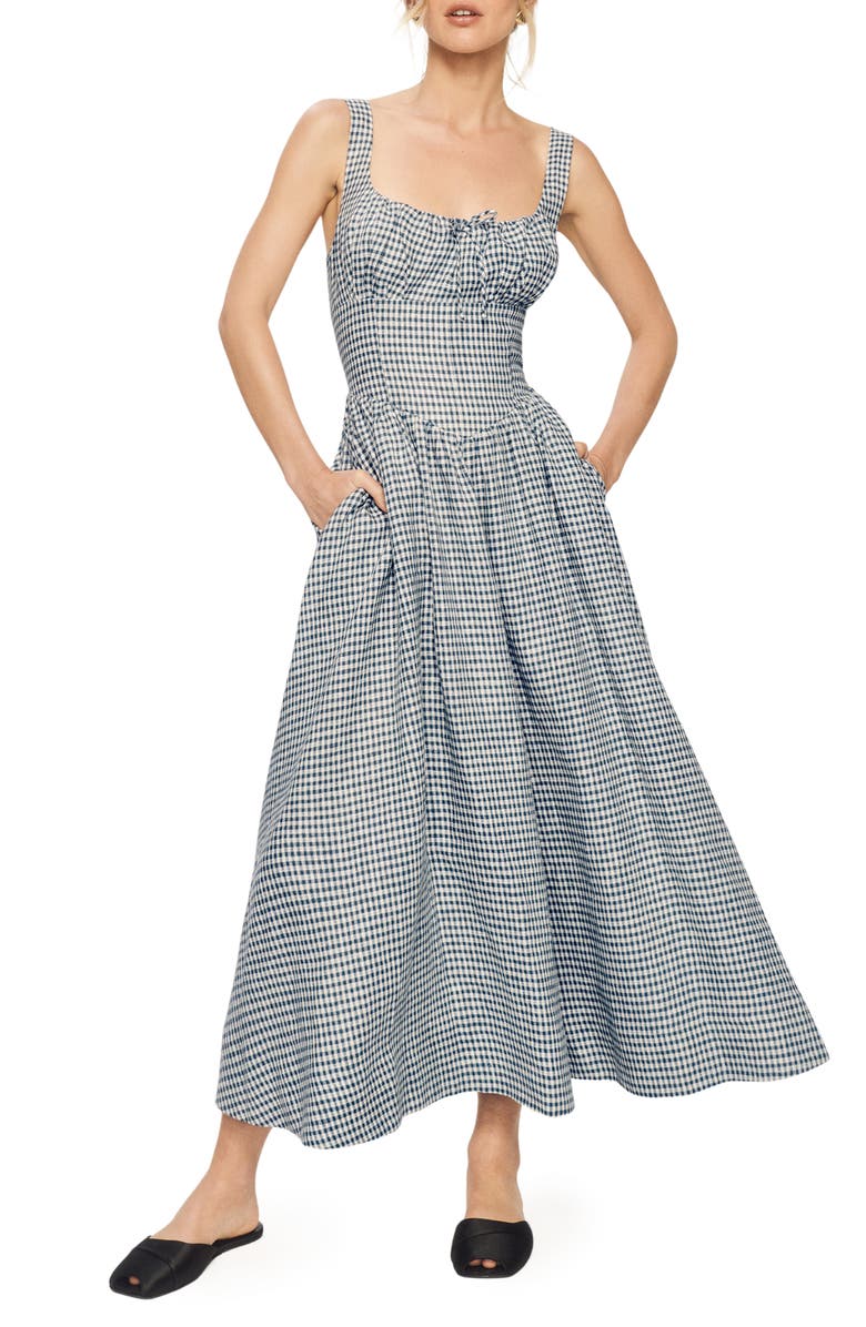 Balia Gingham Linen Sundress