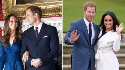 How Meghan and Harry's Engagement Photos Compare to William and Kate's