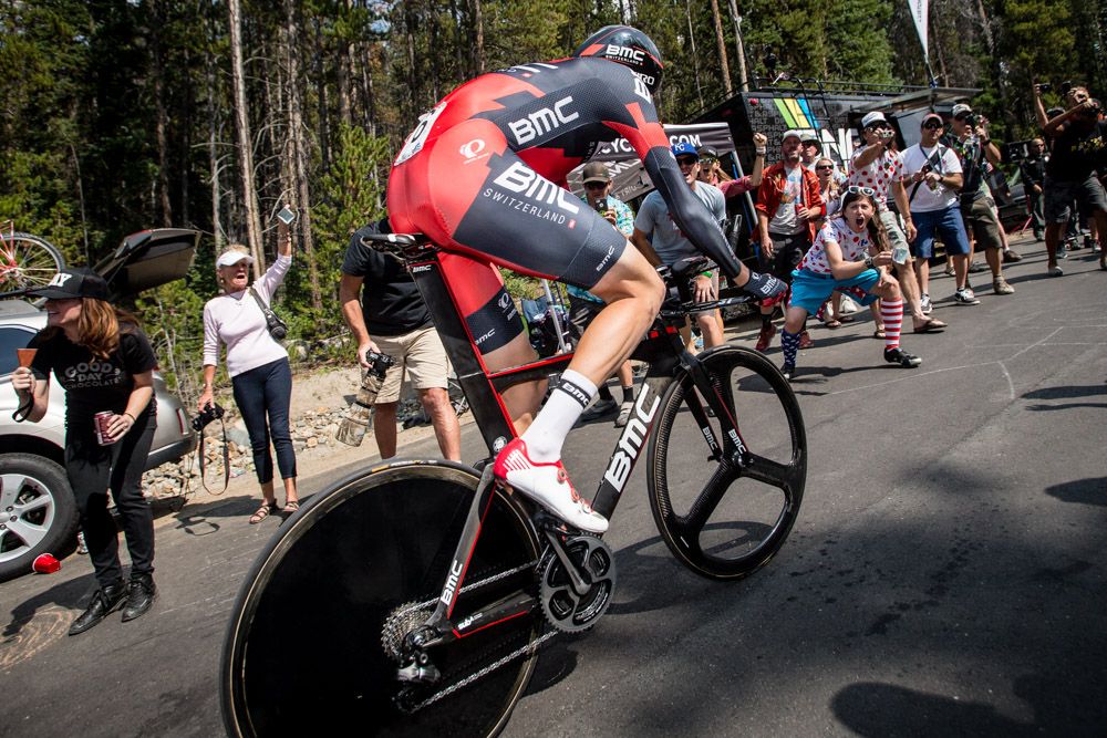 Michael Schar (BMC) gets cheered on by the fans