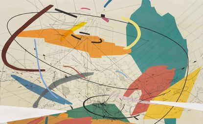 Painting of Julie Mehretu artist