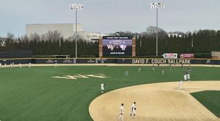 The new Daktronics outfield display for Wake Forest's baseball stadium.